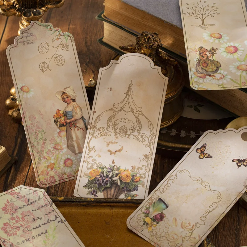 

20 pcs Material Package Collage card Angel flower figure Letter Vintage art ledger decorative collage material paper 6 styles