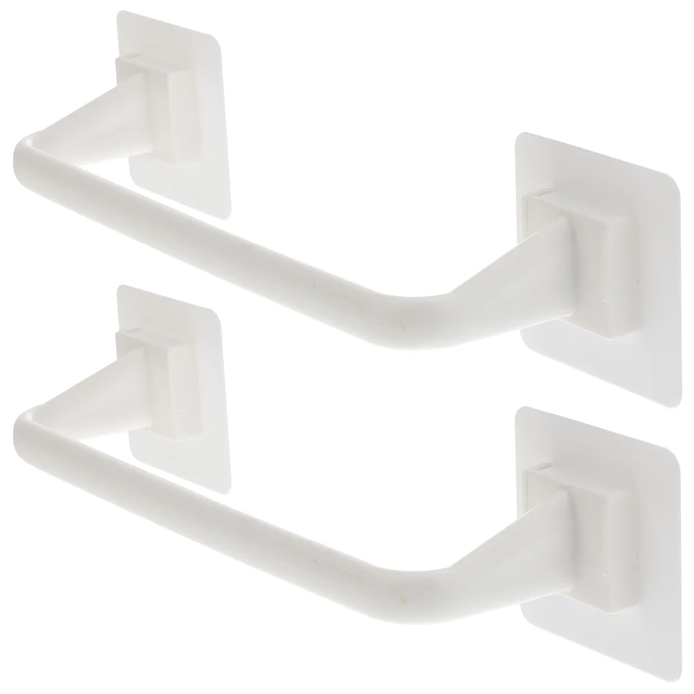 

2 pcs Single Towel Bar Bathroom Towel Rack Adhesive Towel Bar Wall Hanging Towel Holder