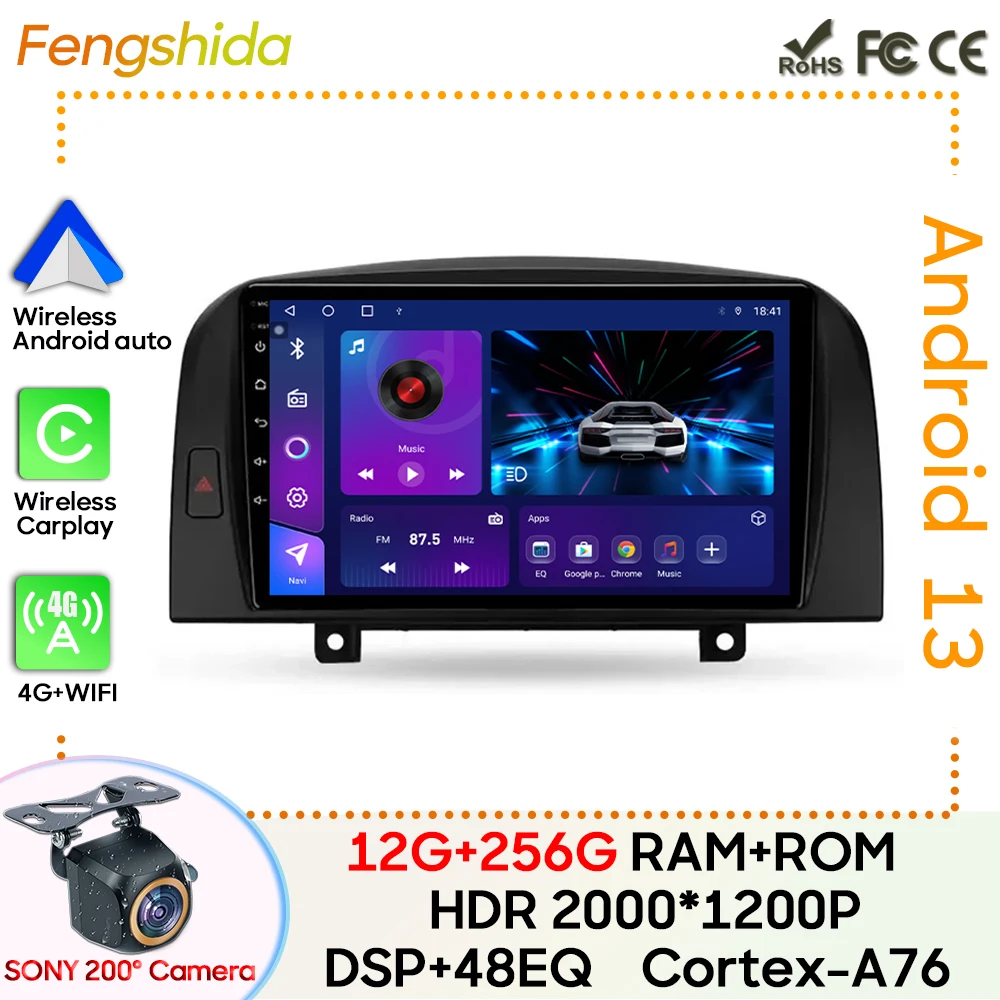 Автомагнитола для Hyundai Sonata NF 2004 - 2008 Carplay GPS-навигация стерео Android автоэкран Bluetooth 5G