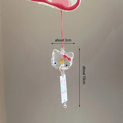 Аниме Sanrio фигурка Хелло Китти ветер колокольчик подвеска на цепочке мультяшный Кот брелок кавайная игрушка подарок Коллекционная модель
