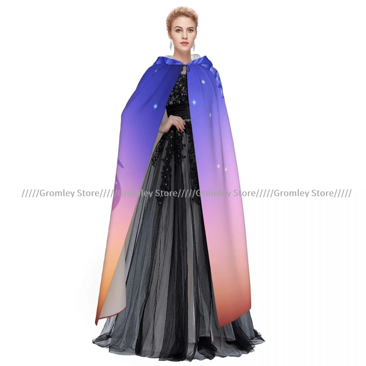 Плащ на Хэллоуин унисекс Волшебная птица Феникс огненная накидка средневековый