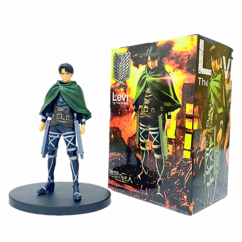 New Levi Figure Anime Attack on Titan Model Toy Ackerman Figurine Rivaille PVC Action Figures Gifts for Boys |
