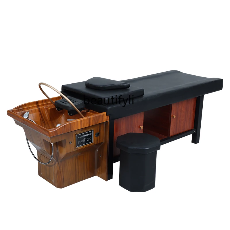 

Shampoo Chair Barber Shop Massage Couch Traditional Chinese Medicine Fumigation Head Therapy with Water Circulation