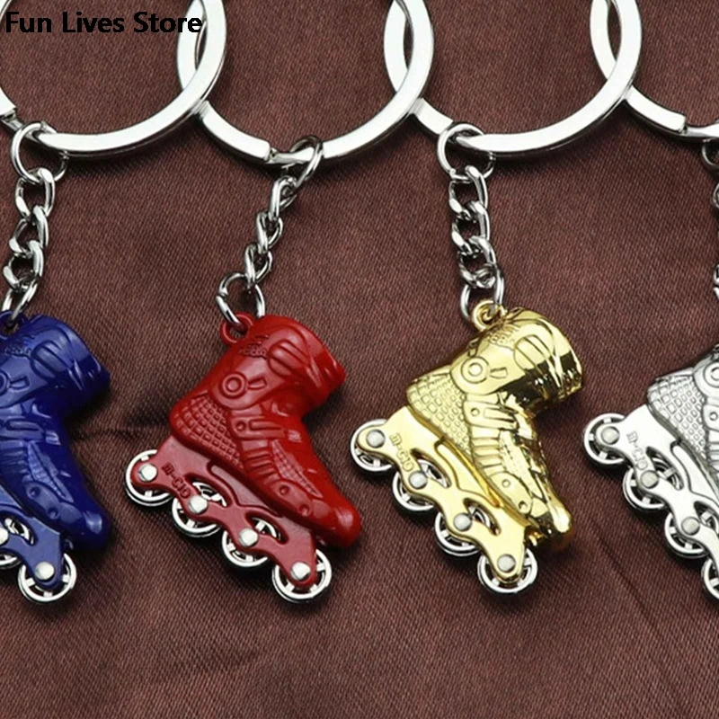 

Winter Sports Souvenirs Ornaments Roller Skates Skiing Shoes Colletion Metal Keychains Skating Bag Backpack Hanging Rings 2022