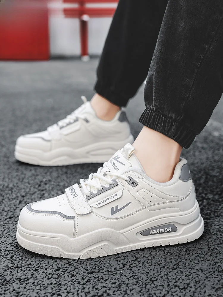 Мужская обувь Warrior белые туфли новинка зимы 2024 кроссовки на платформе мужские