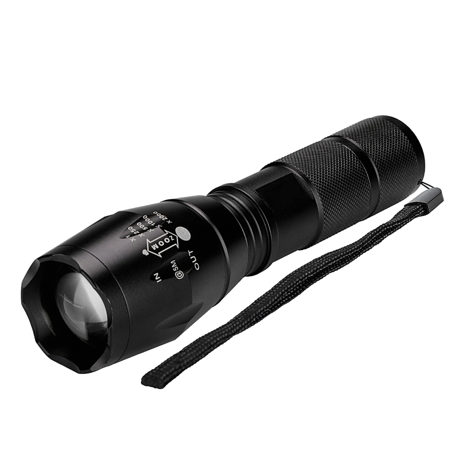 

Ultra Bright Zoom Flashlight 5 Modes Zoomable Water Resistant Lamp for Night Hike Fishing Outdoor Activities