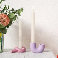 knot silicone mold for candle holder concrete cement taper candlestick mould home decoration making forms