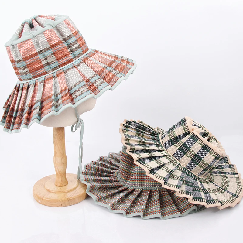 Шляпа Женская Солнцезащитная Складная соломенная складная с защитой от солнца -