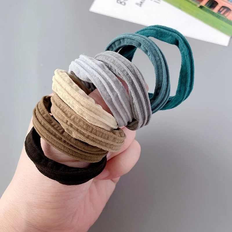 

5pcs/set Woman Elastic Hair Bands Ponytail Hairbands Rubber Bands Black/Blue/Coffee Color Hair Ties Girls Hair Accessories