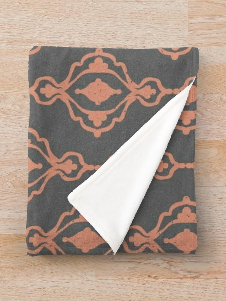 Узор Dacha Arabesque - шифер + коралловое одеяло декоративные диваны идеи подарков на