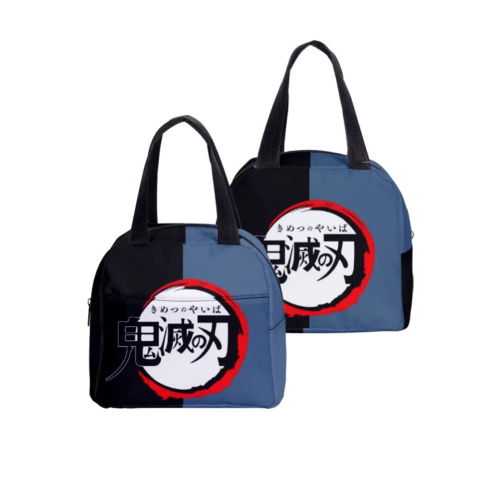 

Harajuku Novelty Demon Slayer Kimetsu No Yaiba 3D Printed Portable Handbags Ice Bags Lunchbox Thermal insulation Food Lunch Bag