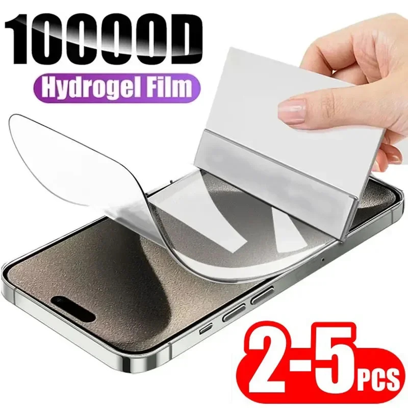 

50000D Full Cover Hydrogel Film For iPhone 15 14 11 12 13 Pro Max 7 8 14 Plus Screen Protector For iPhone 13 12 Mini X XR XS MAX