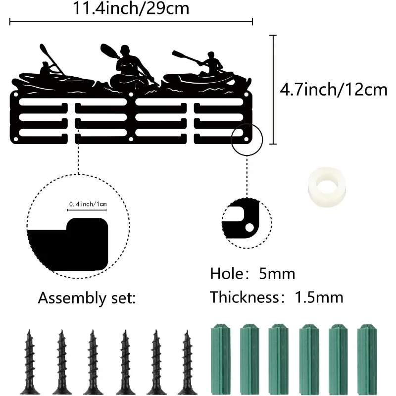 Металлическая Подставка Для Медалей Настенный Держатель Каноэ Небольшой