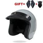 Мотоцикл Чоппер с открытым лицом шлем мопеды Vespa для мужчин и женщин Casco moto Jet Pilot Ретро винтажный мотоскутер