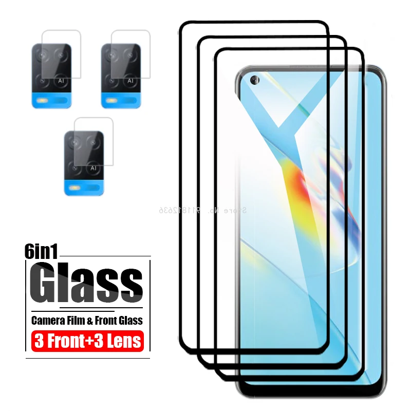 

Protective Glass For Oppo A74 Tempered Glass On For Oppo A54 A94 Phone Camera Lens Screen Protector templada vidrio Film 4G/5G