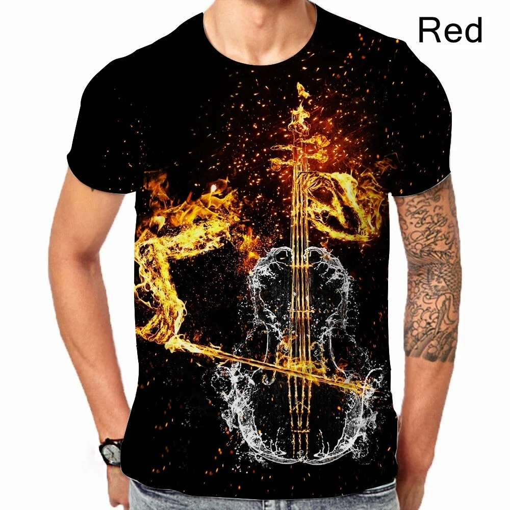 

Fashion 3D Print Short Sleeve T-Shirt Men and Womens Music Bass Guitar DJ Funny Casual Graphic T Shirts Clothing