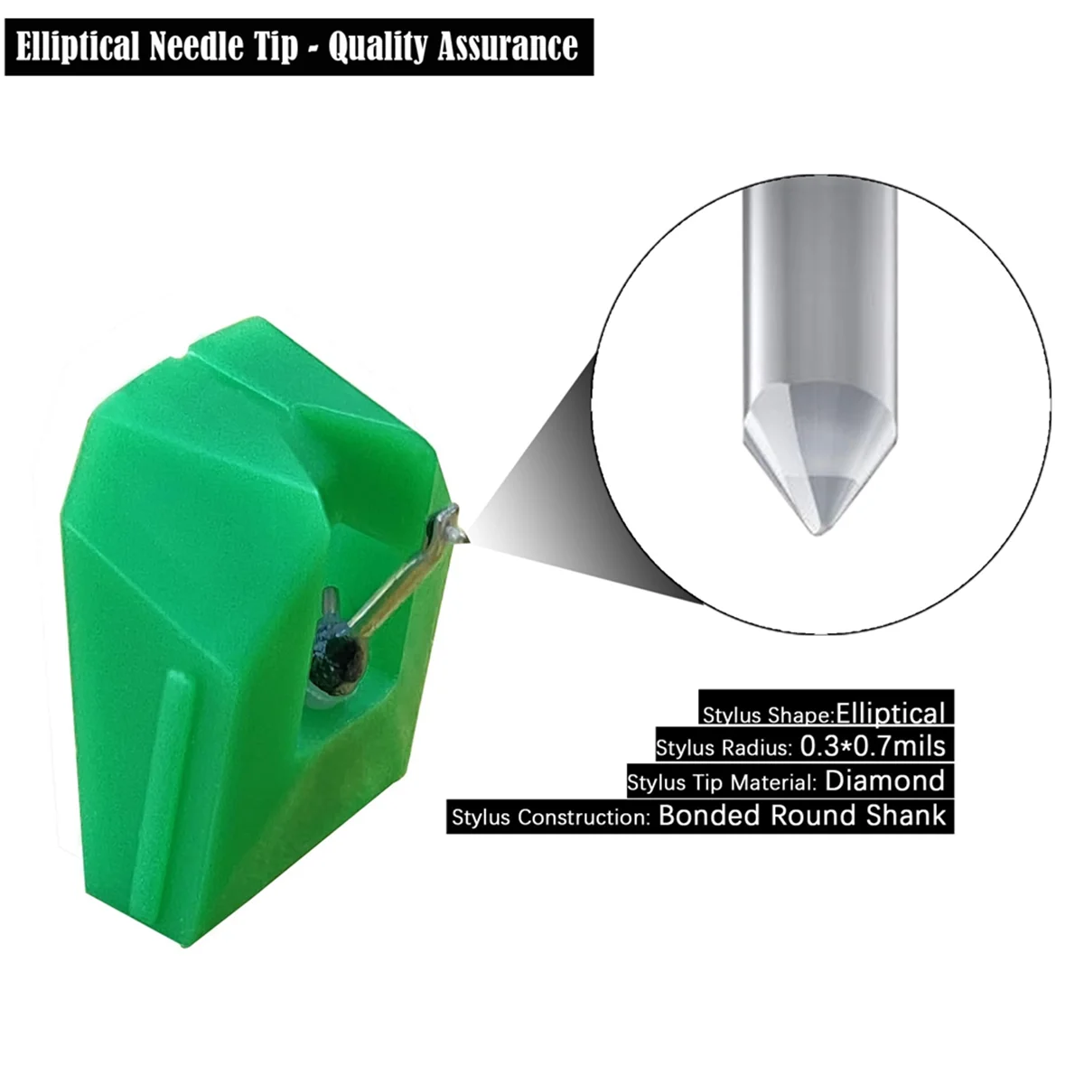 Записывающий проигрыватель фотографический эллиптический стилус для звуковой