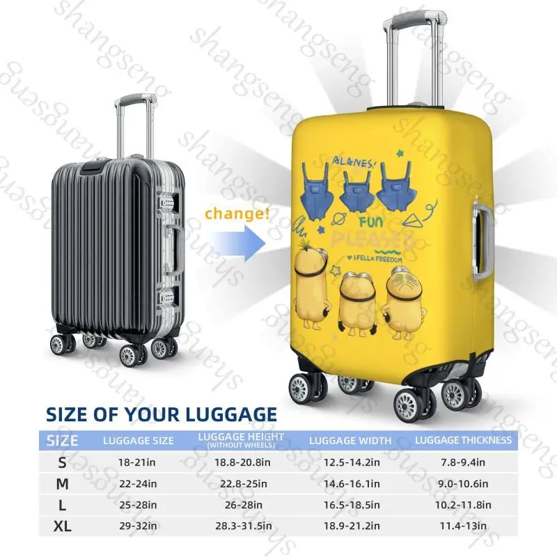 Забавный аниме с принтом утолщенный чехол для багажа эластичный пылезащитный на