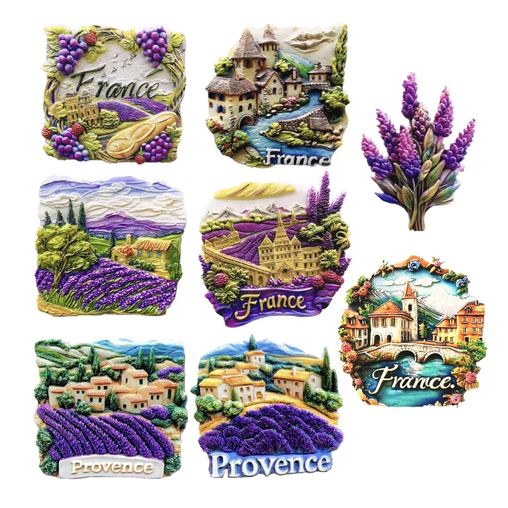 Европа Франция Прованс Смола 3D магниты на холодильник туризм сувенир наклейка