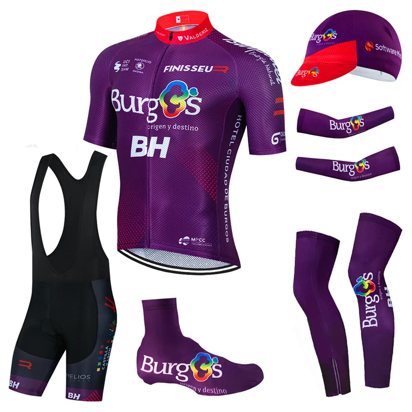 

6pcs Full Cycling Set BH Team Cycling Jersey Bike Maillot Shorts SUIT Men MTB Ropa Ciclismo Yellow Bicycl Tshirt Clothing