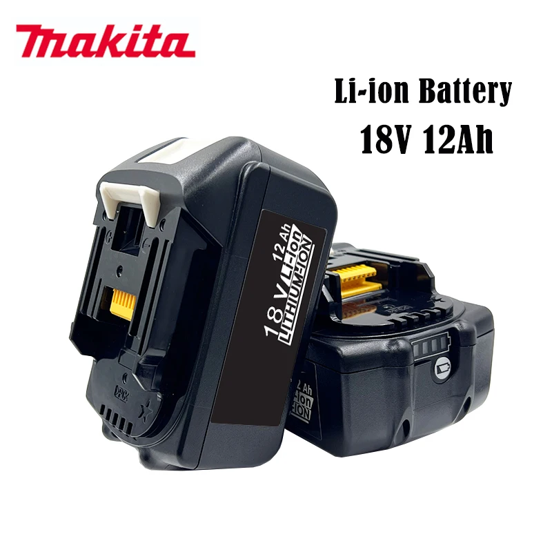 

LOOUKO 100% New 18V Makita 12000mAh Lithium-ion Rechargeable Power Tool 18V Replacement Battery BL1860 BL1830 With 3A Charger
