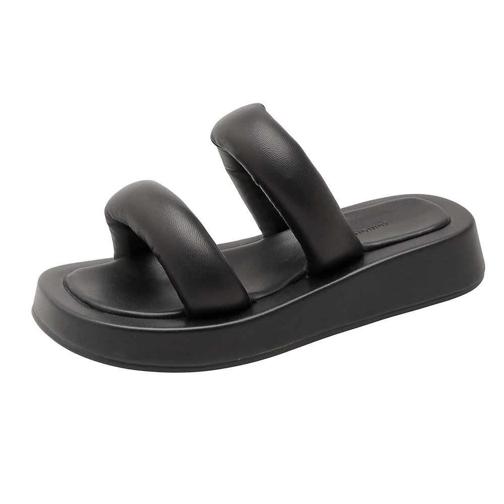 

Arden Furtado 2022 летние женские блестящие кожаные тапочки с открытым носком на массивном каблуке с металлическими цепочками на платформе женская...