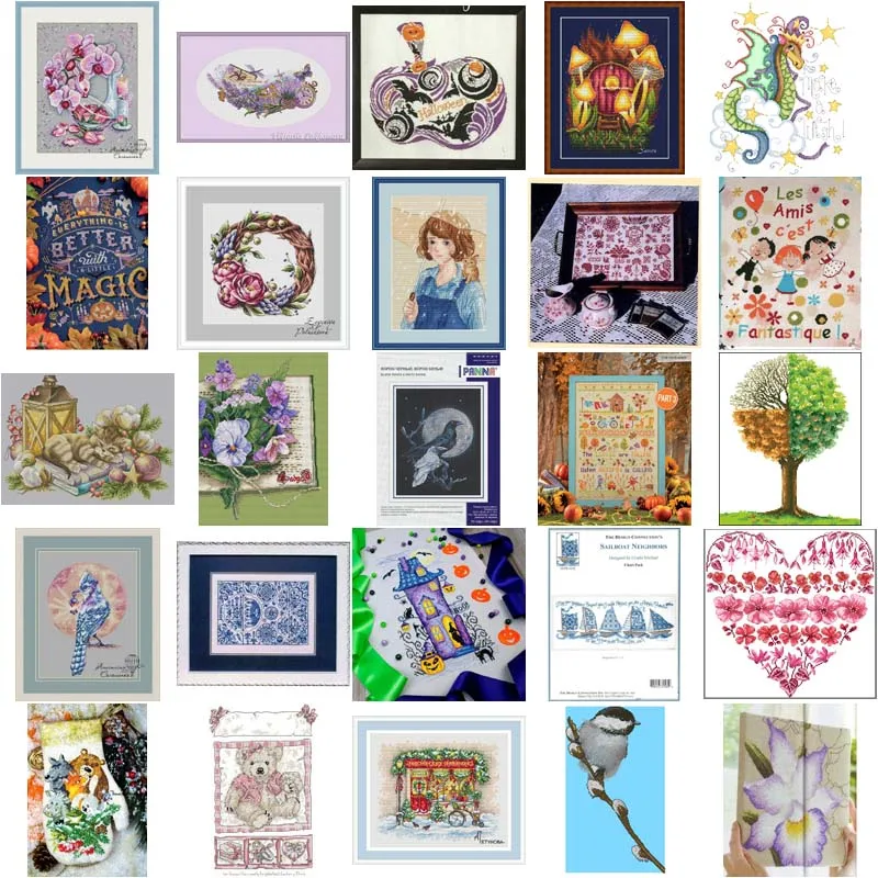 Набор для вышивки крестиком электронный рисунок вышивка в виде грибов уличная