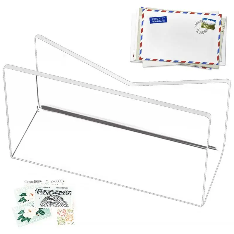 

Clear Mail Sorter Acrylic Mail Holder Mail Organizer Countertop Acrylic Small Desktop Sorter Clear Bill Money Divider For Cash