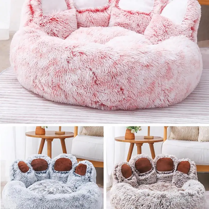 

Cozy Dog Bed Winter Long Pets Plush Warm Cushion Sleep Baskets Multipurpose Comfort Velveet Bed For Cats Dogs Kittens Puppies