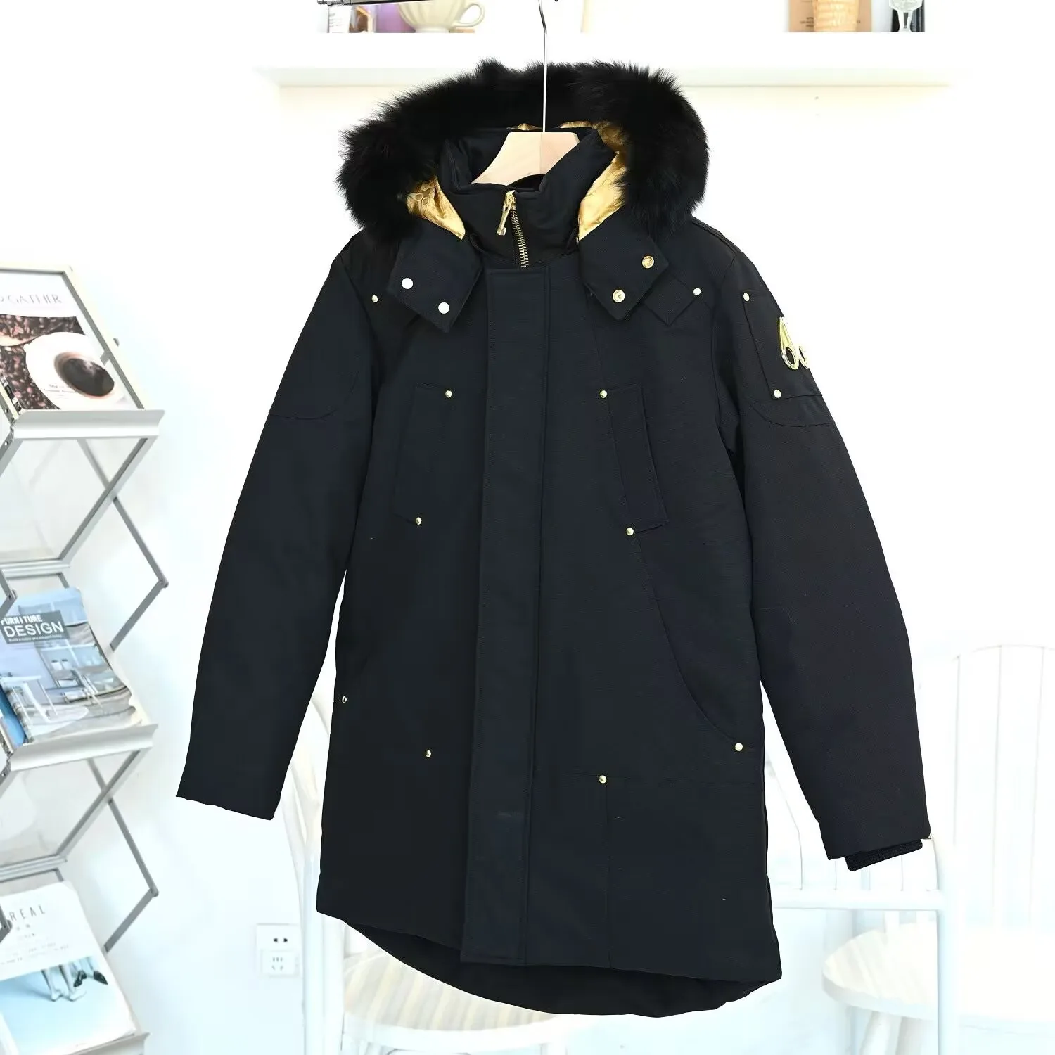 Канадский пуховик мужское пальто парка экспедиция белый гусиный пух зимнее