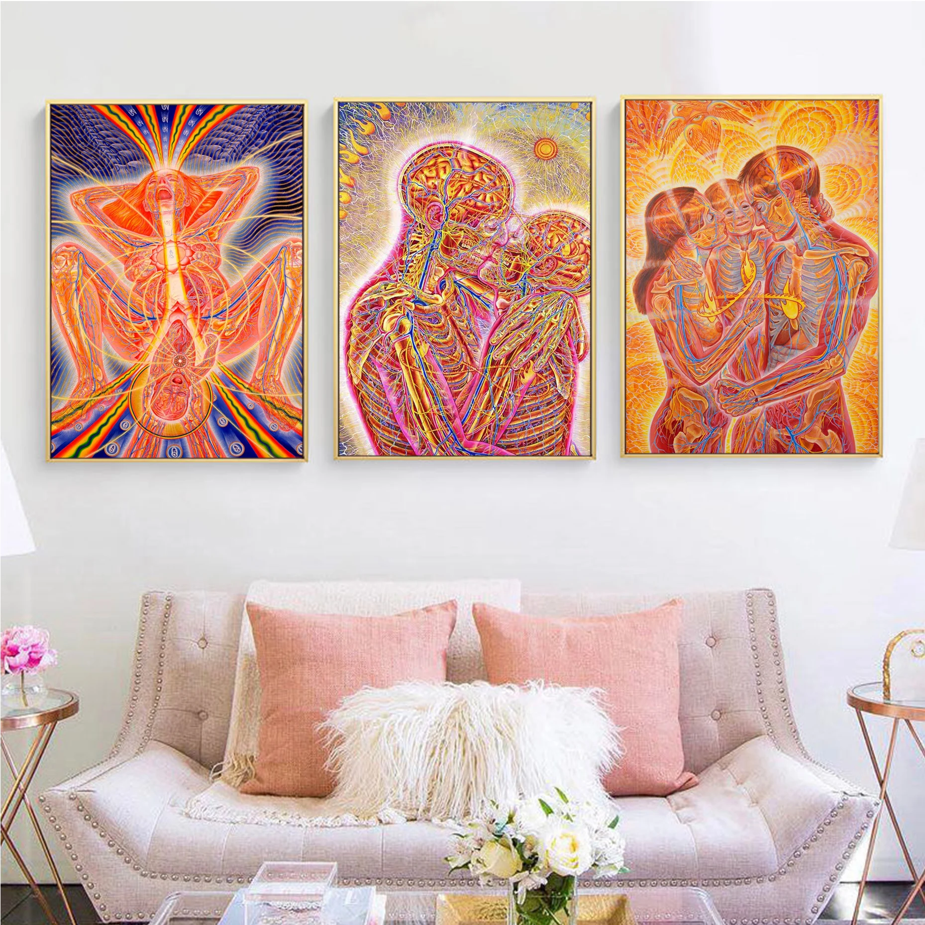 

Psychedelic Trippy Tree Classic Anime Poster Fancy Wall Sticker for Living Room Bar Decoration Kawaii Room Decor