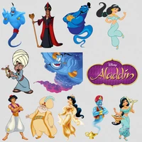 disney aladdin lamp patch deal with it clothes heat transfer printing t shirt women iron on patches for clothing fabric stickers