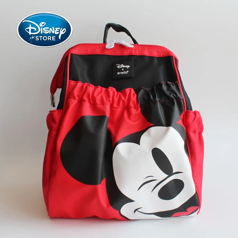 Фото Сумка для мамы Disney, женский рюкзак с Микки Маусом, большая вместительная сумка для детских подгузников, рюкзак большой вместимости, прочные сумки, подвесная сумка №1