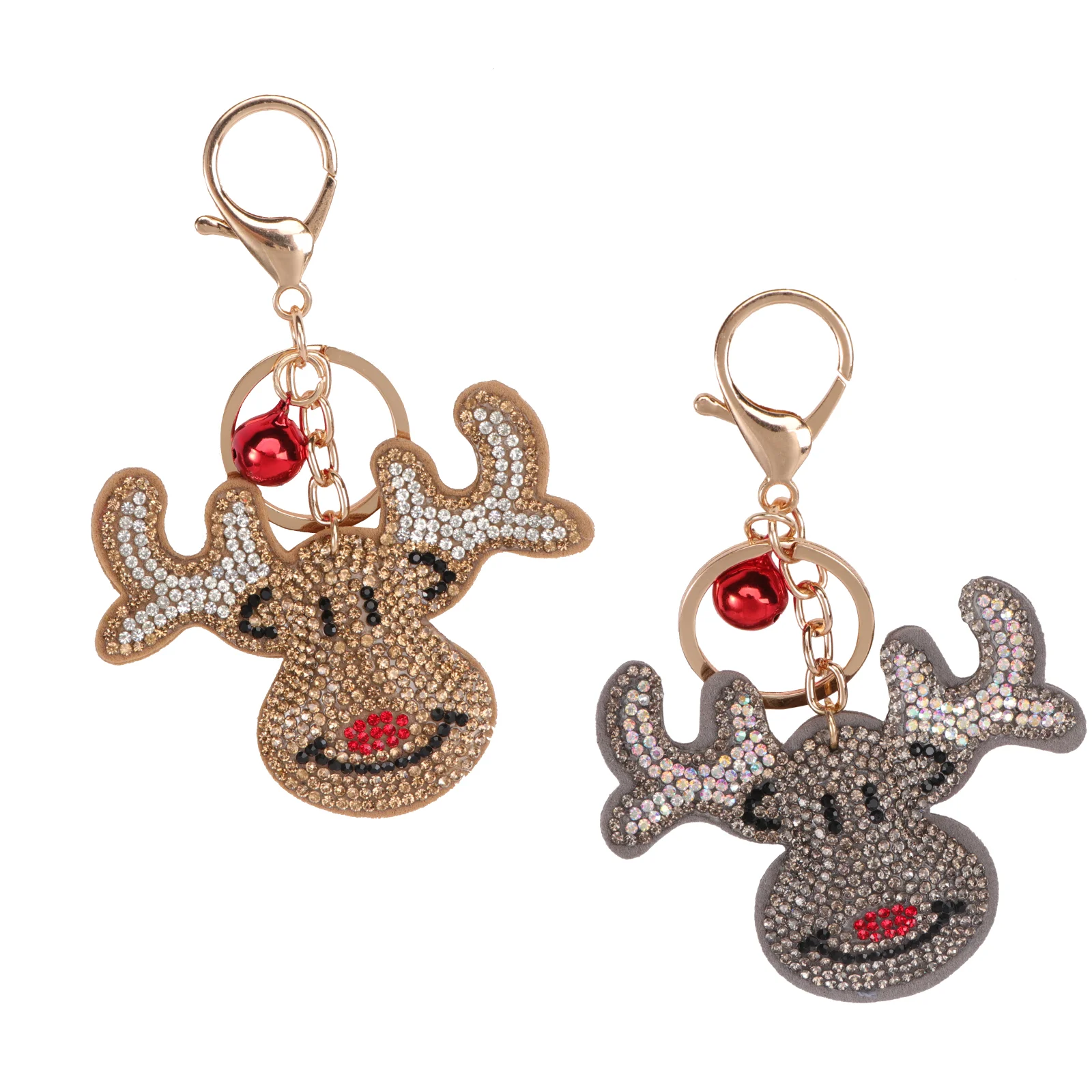 

Keychain Key Christmas Ring Reindeer Gift Pendant Keychains Lovely Decor Chain Bag Elk Santa Claus Decorative Xmas