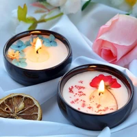 scented long lasting soy candles crystal stone dried flower fragrance smokeless fragrance candle for home decoration wedding