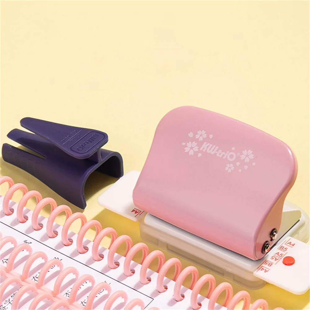 

Бумажный Перфоратор с 6 отверстиями для бумаги A4, A5, B5, 6 мм, ручной металлический перфоратор для отверстий, «сделай сам», скрапбукинг, ручной ...