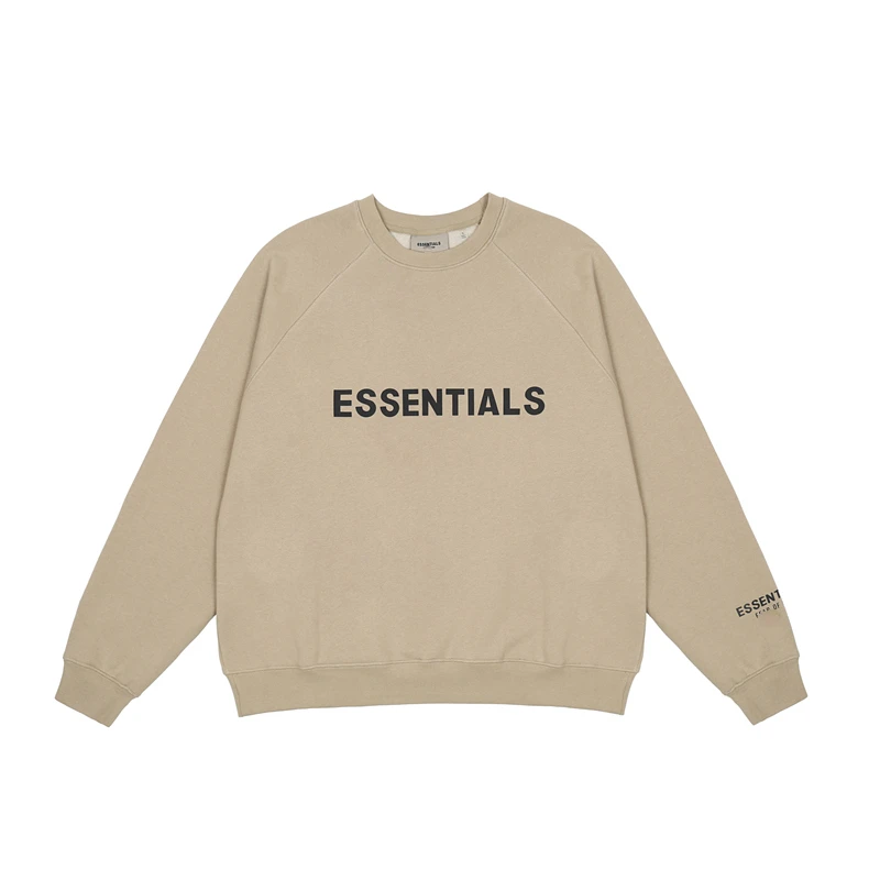 

Essentials Pullover Fleece Silicone Logo on Chest Men Women 1:1 ESSENTIALS Oversized Crewneck Sweatshirt