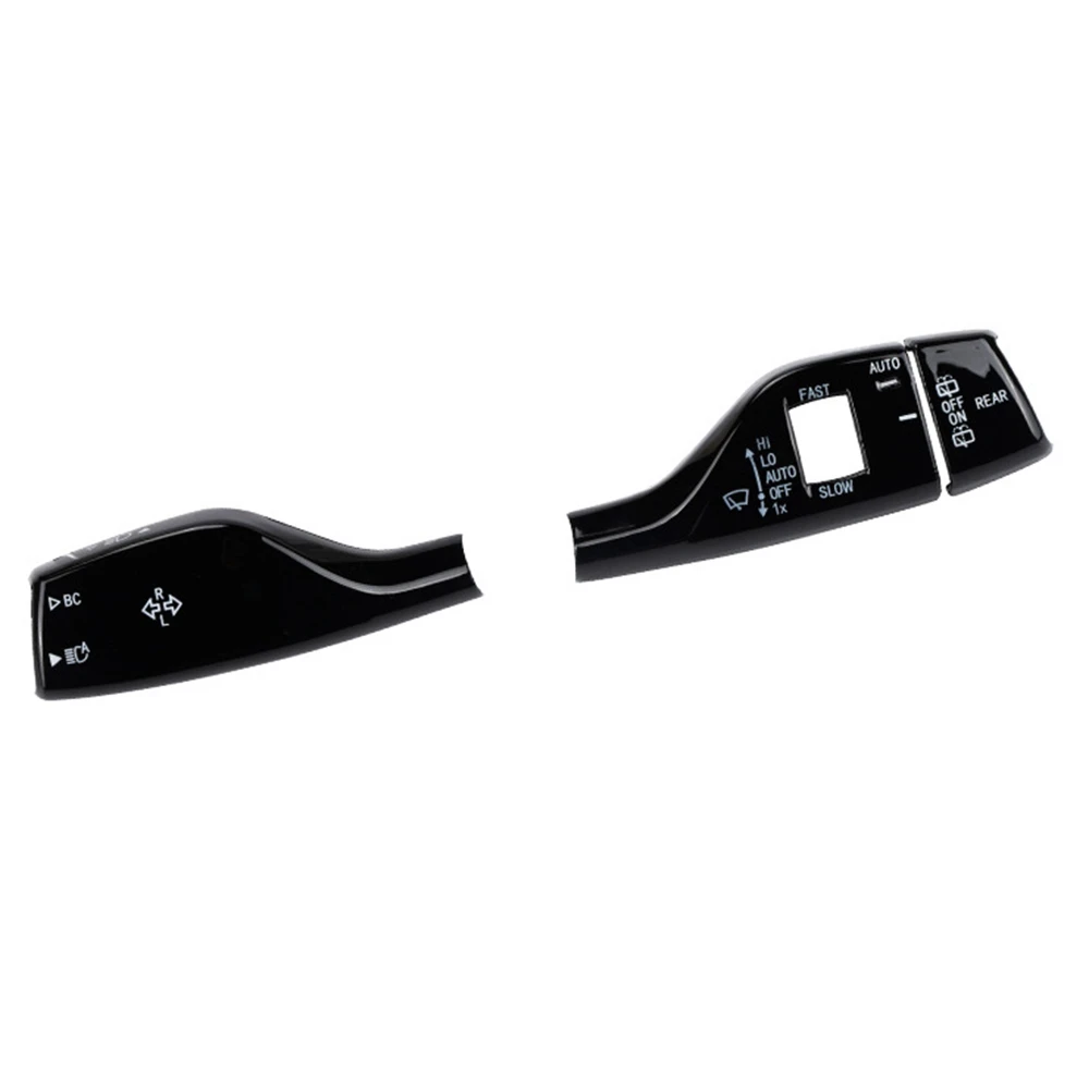 

Автомобильный глянцевый черный указатель поворота для ветрового стекла, крышка рычага переключателя, декоративная наклейка, отделка для-BMW...