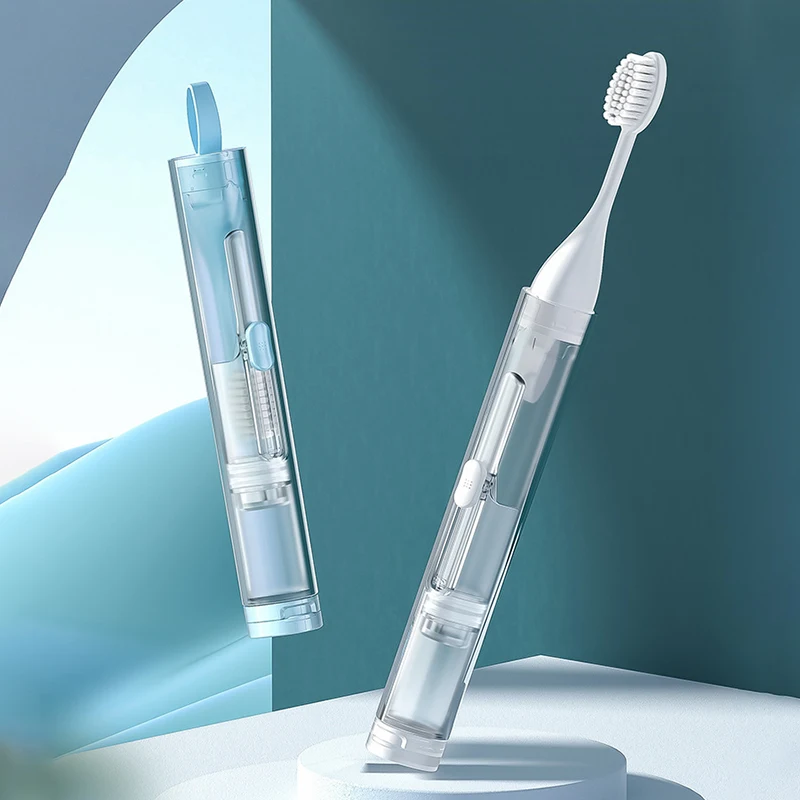 Складная зубная щетка может удерживать зубную пасту портативная для путешествий