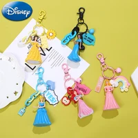 disney princess keychain snow white keyring figure cute cartoon anime figure model key pendant gift girl children kids toys