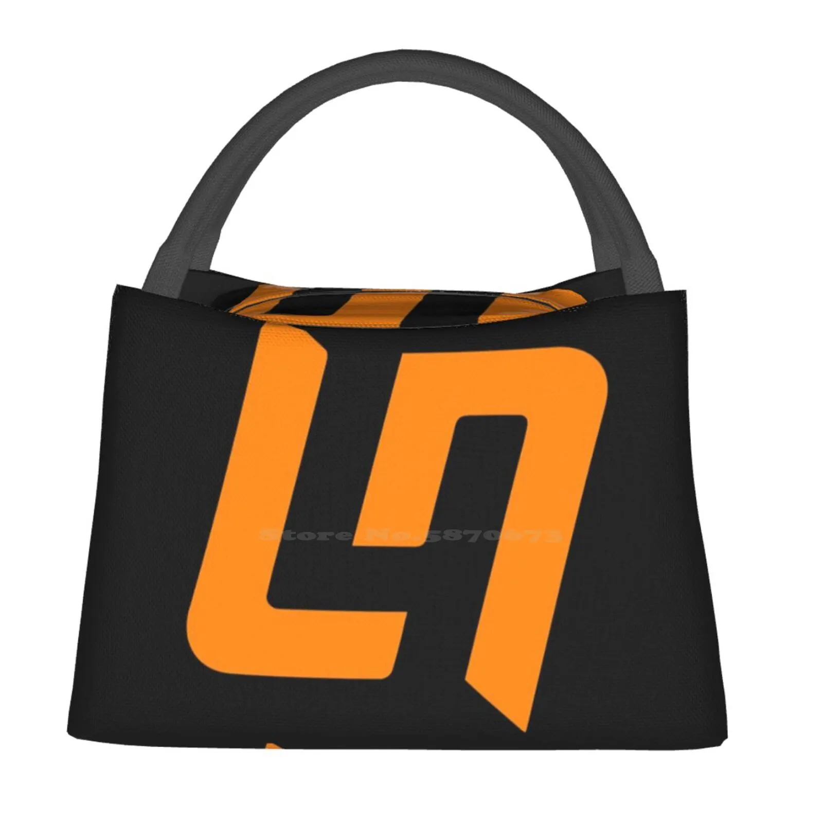 

Командная Портативная сумка L4Ndo с логотипом-Лэндо Норрис-оранжевая на черном цвете, новая теплоизолированная Сумка-тоут для ланча Mclaren