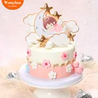 1 Набор милый ангел луна звезды облака тема малыша торт на 1-й День рождения Топпер один торт украшение детский душ товары для вечерние ринки