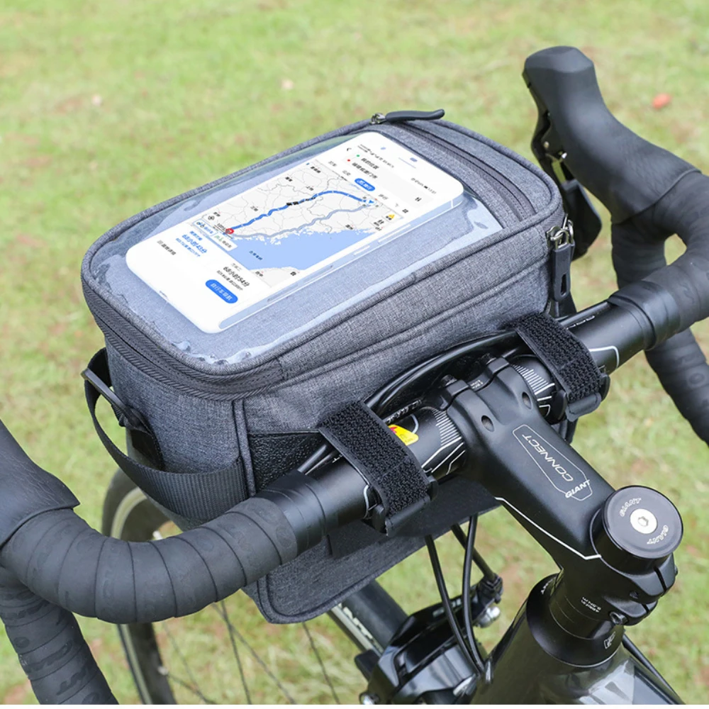 

Bicycle Bag 6.5 Inch Phone Holder 5L Bike Front Bag Cycling MTB Multifunction Reflective Shoulder Bags Road Bike Accessories New