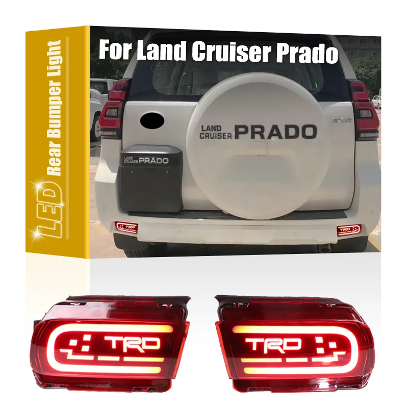 2 шт., светодиодный ные фонари для заднего бампера Toyota Land Cruiser Prado LC150 2010-2018