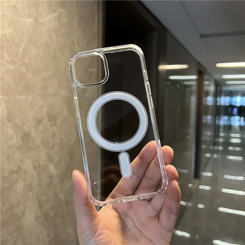 Оригинальный магнитный Прозрачный чехол для IPhone 11 12 13 Pro MAX MINI X XS XR 7 8 PLUS мягкий