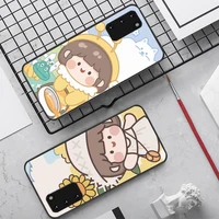 cute fat girl phone case for samsung s20 lite s21 s10 s9 plus for redmi note8 9pro for huawei y6 cover