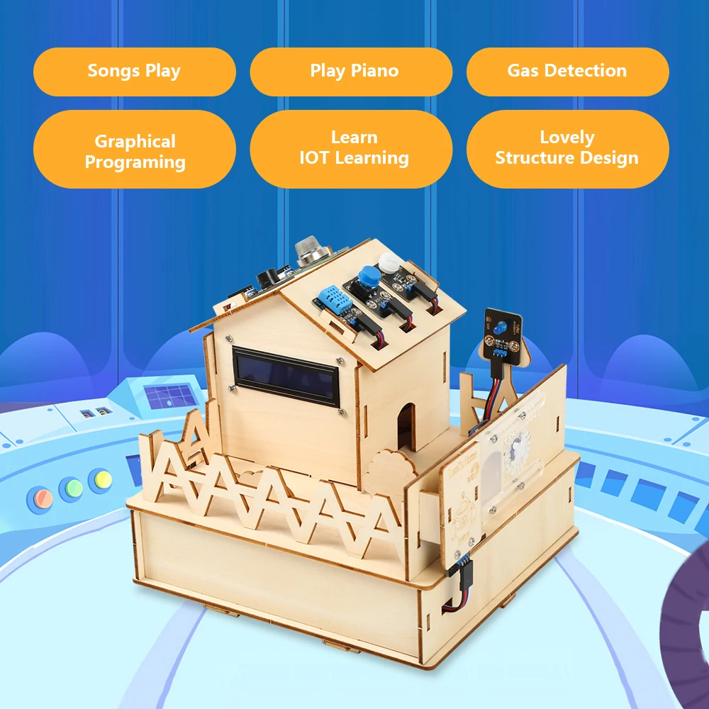 ACEBOTT ESP32 IOT проекты деревянный стержень для умного дома стартовый комплект Arduino