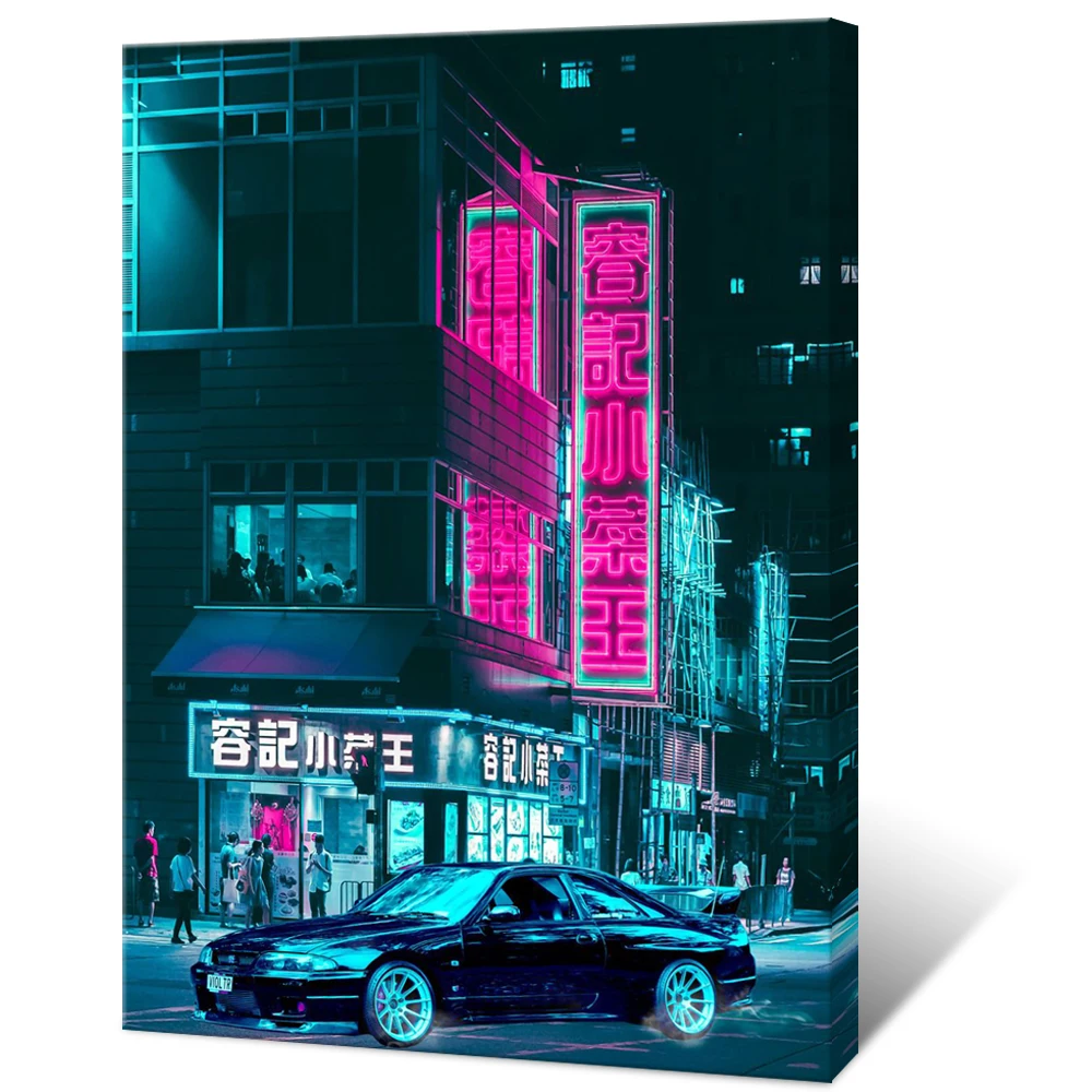 

Japan Poster Tokyo Night View Canvas Painting Wall Art Photography Picture Home Decor Mural Characteristic Architectural