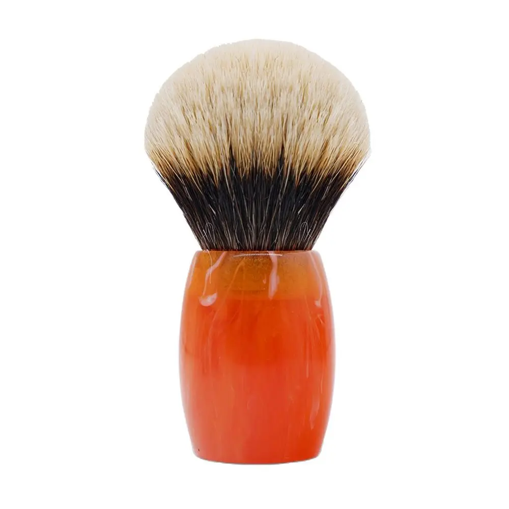 Boti Shaving Brush SHD SMF Bulb Badger Knot and Quicksand Orange Resin Handle Barbershop Comb for Beard Tools