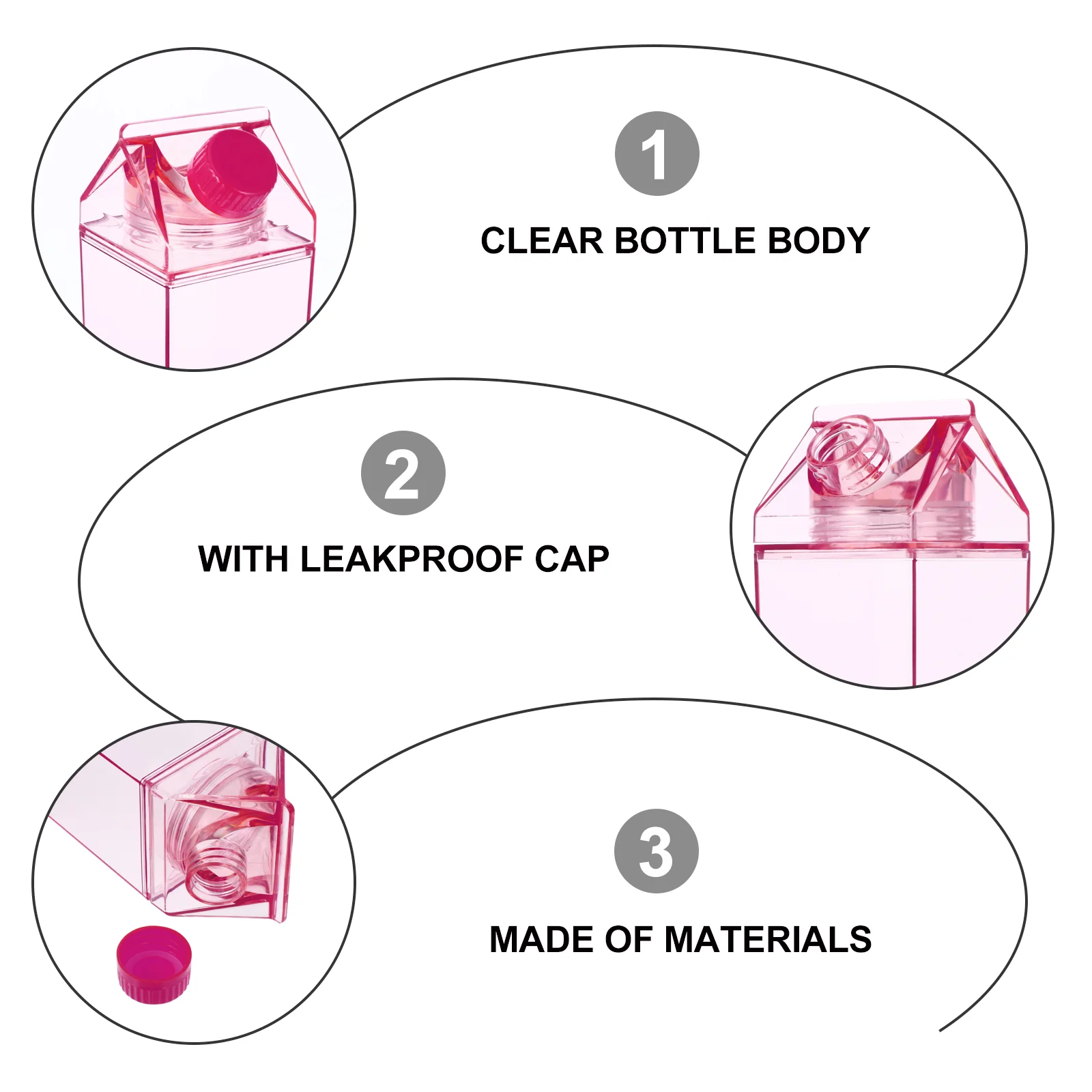 Бутылка молока для напитков пластиковый контейнер камеры излишки хранения 500 мл